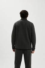 Bad Bear Erkek Koyu Gri Fermuar Yakalı Half-Zip Sweatshirt L