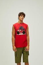 Bad Bear Erkek Parlak Kırmızı Atlet Days Off Tank-Top