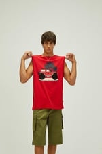 Bad Bear Erkek Parlak Kırmızı Atlet Days Off Tank-Top