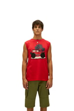 Bad Bear Erkek Parlak Kırmızı Atlet Days Off Tank-Top