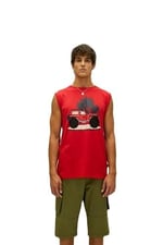 Bad Bear Erkek Parlak Kırmızı Atlet Days Off Tank-Top