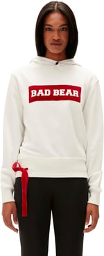 Bad Bear Flog Beyaz Kadın Kapüşonlu Sweatshirt Hoodie M