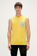 Bad Bear Monstera Tank-Top Hardal Desenli Erkek Atlet