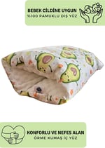 Badel Tekstil Emzirme Destek Kolluğu | Çift Taraflı, Avokado Desen, Kol Yastığı Model