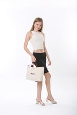 Baghashtag #BagSeries Bordo Kanvas Tote Çanta
