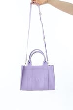 Baghashtag Lila Deri Mini Tote Çanta