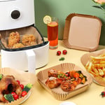 Baker Ticaret Airfryer Pişirme Kağıdı,Xl-Xxl Büyük Boy, Kare, 200 Adet Hava Fritöz Parşömen Fırın Kağıdı Tek Kullanımlık Kağıt Fırın Fritöz Pişirme Kızartma Tavası Için Uygun 20CM