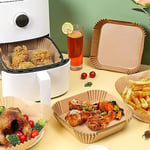 Baker Ticaret Airfryer Pişirme Kağıdı,Xl-Xxl Büyük Boy, Kare, 200 Adet Hava Fritöz Parşömen Fırın Kağıdı Tek Kullanımlık Kağıt Fırın Fritöz Pişirme Kızartma Tavası Için Uygun 20CM