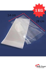 Bakkaliye Torbası 1 Kg Şeffaf Naylon Torba 0,5'lik(YARIMLIK) 14x28 Cm Bakliyat Torbası Kalın Poşet