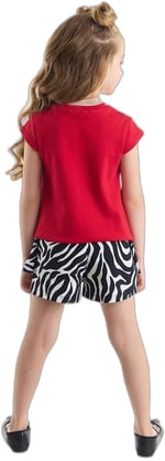 Balerin Zebra Kız Çocuk T-Shirt Şort Takım