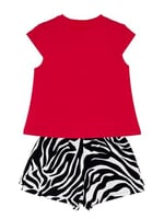 Balerin Zebra Kız Çocuk T-Shirt Şort Takım