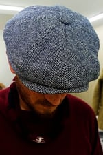 Balık Sırtı Gri Lacivert Kışlık Kaşe Kumaş Peaky Blinders Erkek Şapka Kasket arenNM423