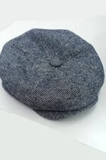 Balık Sırtı Gri Lacivert Kışlık Kaşe Kumaş Peaky Blinders Erkek Şapka Kasket arenNM423