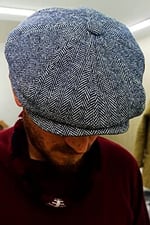 Balık Sırtı Gri Lacivert Kışlık Kaşe Kumaş Peaky Blinders Erkek Şapka Kasket arenNM423