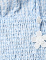 Balon Kollu Crop Poplin Bluz