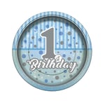 BALONEVİ Tabak Pırıltı Fırst Bırthday Erkek