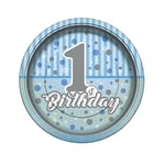 BALONEVİ Tabak Pırıltı Fırst Bırthday Erkek