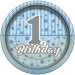 BALONEVİ Tabak Pırıltı Fırst Bırthday Erkek