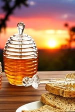 Balora Akrilik Bal Kavanozu Kaşıklı 250 ml