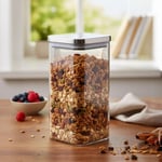 BALSA 1400ml Sızdırmaz Vakumlu Metal Kapaklı Borosilikat Cam Kavanoz – Hava Geçirmez & Dayanıklı Gıda Saklama Kabı (10cm x 21cm)