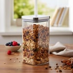 BALSA 1400ml Sızdırmaz Vakumlu Metal Kapaklı Borosilikat Cam Kavanoz – Hava Geçirmez & Dayanıklı Gıda Saklama Kabı (10cm x 21cm)