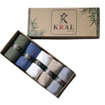 Bambu Erkek Çorap Klasik Soket Düz Uzun Yazlık Dikişsiz 5'li Kutulu Premium Set Yeni Trend 40-44