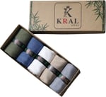 Bambu Erkek Çorap Klasik Soket Düz Uzun Yazlık Dikişsiz 5'li Kutulu Premium Set Yeni Trend 40-44