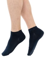 Bambu Erkek Dikişsiz Premium Patik Lacivert Çorap 6'lı Set - 41-45 - 10500-L