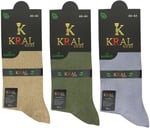 Bambu Erkek Soket Düz Uzun Klasik Yazlık Dikişsiz 3'lü Set Çorap