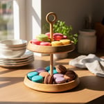 Bambum Macaron 2 Katlı Sunum Yuvarlak