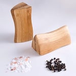 Bambum Nunna Bambu Tuzluk ve Biberlik Seti, Mutfak Tezgahı veya Masa için Doğal Bambu Ahşap Tuzluk ve Biberlik Seti, Kadınlar için Hediye, Modern Çiftlik Evi Dekoru, Ev Dekoru, Restoranlar