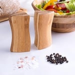 Bambum Nunna Bambu Tuzluk ve Biberlik Seti, Mutfak Tezgahı veya Masa için Doğal Bambu Ahşap Tuzluk ve Biberlik Seti, Kadınlar için Hediye, Modern Çiftlik Evi Dekoru, Ev Dekoru, Restoranlar