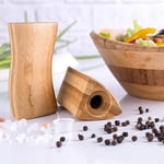 Bambum Nunna Bambu Tuzluk ve Biberlik Seti, Mutfak Tezgahı veya Masa için Doğal Bambu Ahşap Tuzluk ve Biberlik Seti, Kadınlar için Hediye, Modern Çiftlik Evi Dekoru, Ev Dekoru, Restoranlar