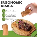Bambum Nunna Bambu Tuzluk ve Biberlik Seti, Mutfak Tezgahı veya Masa için Doğal Bambu Ahşap Tuzluk ve Biberlik Seti, Kadınlar için Hediye, Modern Çiftlik Evi Dekoru, Ev Dekoru, Restoranlar