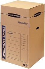 Bankers Box SmoothMove Gardırop Taşıma Kutuları, Kısa, 50 x 50 x 94 cm, 3'lü Paket (7710902)