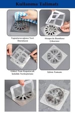 Banyo Gider Süzgeci Saç Yakalayıcı Süzgeç Banyo Duş Gider Tıkanık Önleyici Süzgeç 10 Adet