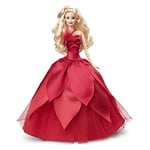 Barbie 2022 Mutlu Yıllar Bebeği (dalgalı sarı saçlı), bebek standı, 6 yaş ve üzeri HBY03