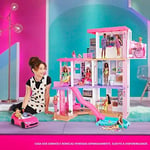 Barbie Araba Dönen tekerlekleri olan, 2 kişilik, üstü açık Barbie Araç, 3-7 yaş arası çocuklar için HBT92