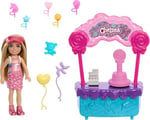 Barbie Chelsea'nin Şeker Dükkanı Oyun Seti Barbie Chelsea ve lolipop standı, aksesuarlar içeren 10 parçalık oyun seti HRM07