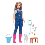 Barbie Çiftlik Veterineri Barbie 65. Yıl Dönümü Kariyer Koleksiyonu Çiftlik Veterineri bebek ve kulakları hareket eden kuzu dahil 10 aksesuar HRG - Seçenekler: Çiftlik Veteriner, Astronot, Pop yıldızı