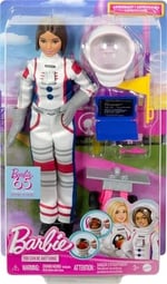 Barbie Deluxe Kariyer Bebek - Astronot Barbie Deluxe Kariyer Bebek - Astronot, tekerlekli keşif aracı ve uzay kaskı dahil 10 aksesuar HRG45