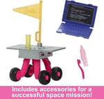 Barbie Deluxe Kariyer Bebek - Astronot Barbie Deluxe Kariyer Bebek - Astronot, tekerlekli keşif aracı ve uzay kaskı dahil 10 aksesuar HRG45