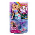 Barbie deniz kızı oyuncakları, Sürpriz çiçek açma özelliğiyle renk geçişli kuyruğu, incili saç bandı ve pembe röfleli uzun sarı saçları olan, JDM72
