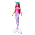 Barbie™ Dreamtopia Bebek ve Aksesuarlar Barbie Bebek ve evcil hayvanları, kıyafetli bebek, deniz kızı kuyruğu ve etek HLC28 - Seçenekler: Deniz kızı bebek (pembe saç)...
