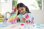 Barbie Dreamtopia Bebek ve Tek Boynuzlu At, renk değiştiren tuvaletiyle tek boynuzlu at ve 18 aksesuar, 3-7 yaş GTG01