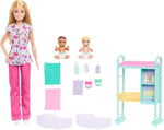 Barbie Kariyer Bebekleri çocuk doktoru oyun seti, üniforma giyen sarışın Barbie bebek, 2 bebek figürü, muayene masası ve aksesuarlar, JMK12 | Doktor Moda Bebek, Muayene Masası ve Daha Fazlası, 3 Yaş Ü
