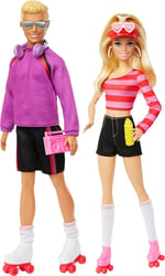 Barbie & Ken 65. Yıl 2'li Parti Bebekler Barbie & Ken 65. Yıl 2'li Parti Bebekler ve 6 aksesuarlı set, paten teması, 65. yıl dönümü HXK90
