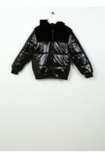 Barbie Kız Çocuk Kapüşonlu Kürklü Mont, 3-4 Yaş, 5003011165, Siyah, Kız Çocuklar