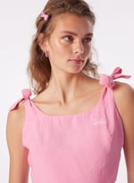 Barbie Kız Çocuk Kare Yaka Crop Nakışlı Bluz, BRB4SL-BLZ6076