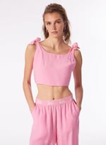 Barbie Kız Çocuk Kare Yaka Crop Nakışlı Bluz, BRB4SL-BLZ6076